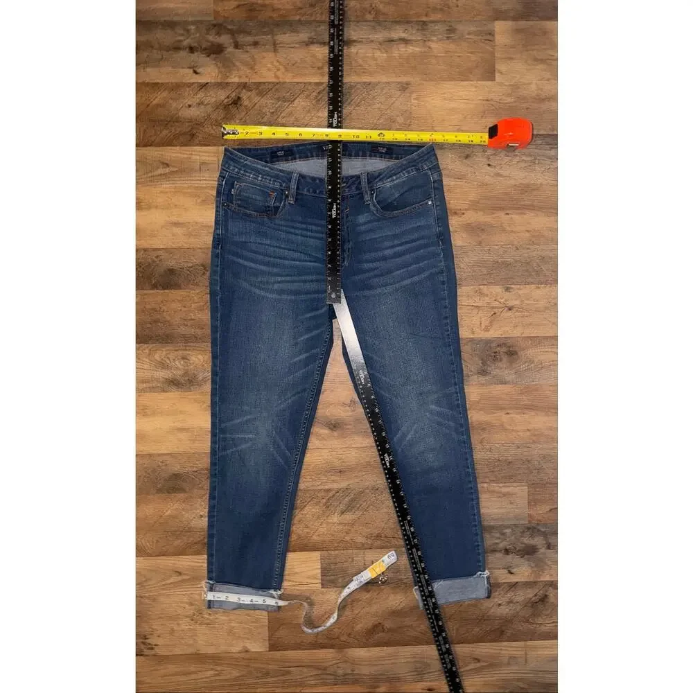 Vigoss women’s Marley skinny cropped mid rise blue jeans